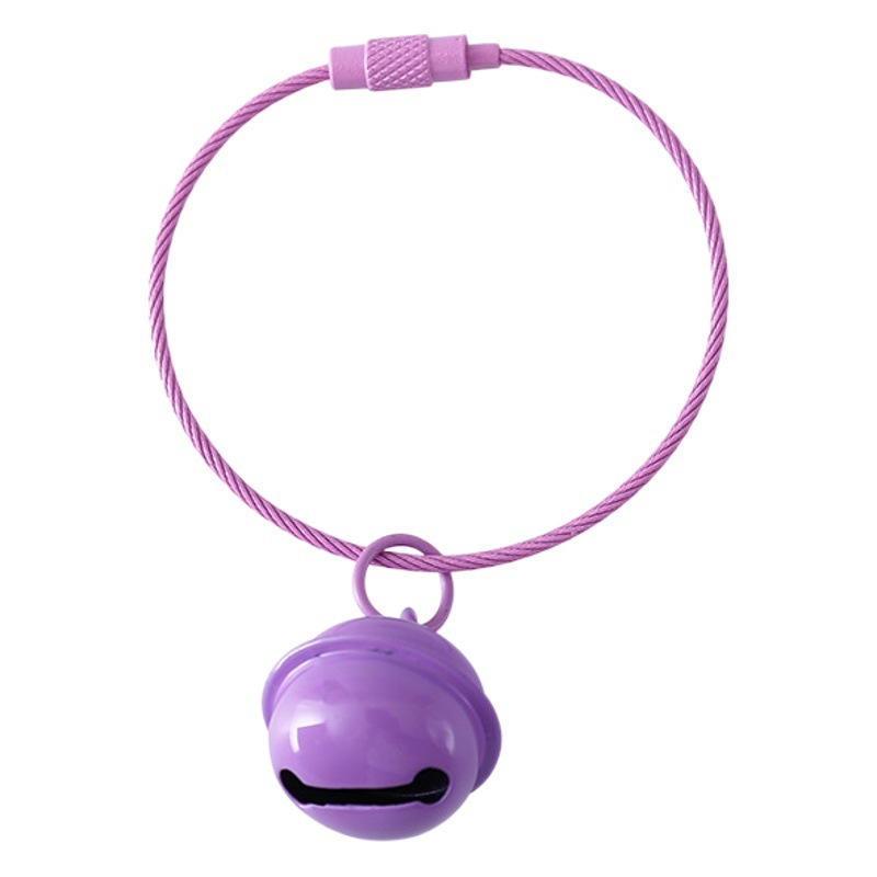 Creative candy color Bell keychain color paint wire ring student schoolbag pendant gift doll ornaments