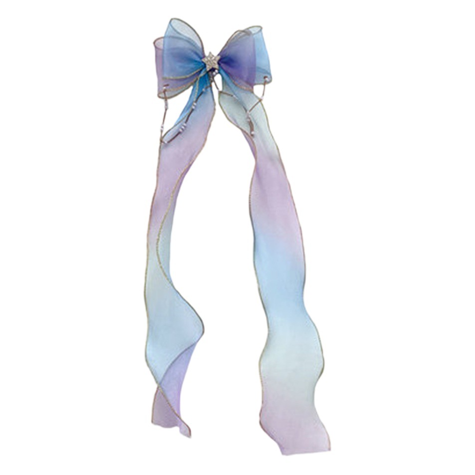 Children's Hair Band Women's Hair Tie Bow Hair Clip Little Girl Princess Long Ribbon Summer Girls' Hair Accessories