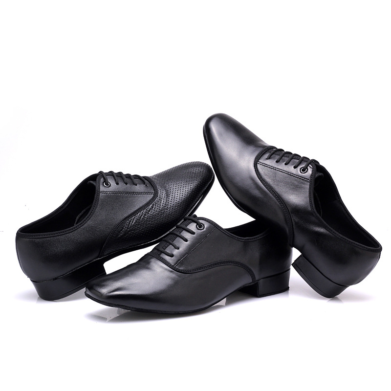 Picture of Dance leather men's modern dance shoes men's dance shoes square dance shoes adult real soft bottom National Standard dance Latin dance