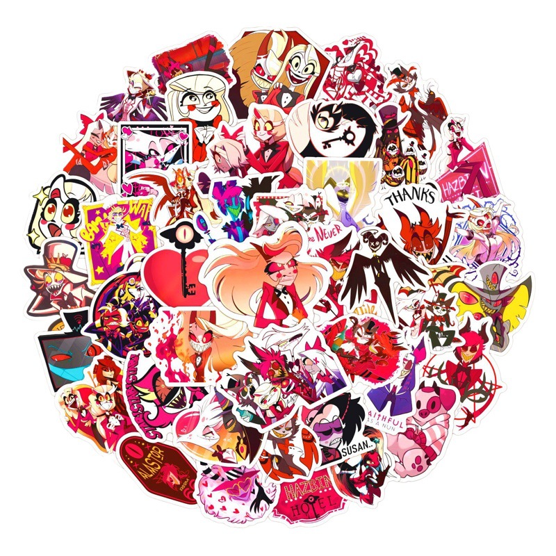 50 Hell Inn Stickers Car Laptop Mobile Phone Refrigerator Waterproof Hand Account Stickers