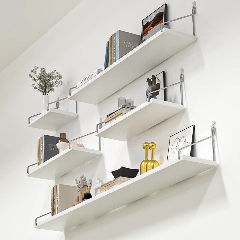 Picture of Wall Shelf Punch-free Living Room Wall Bedroom Bedside Storage Rack Wall-mounted Multi-layer Router Partition