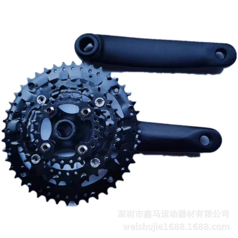 Bicycle tooth plate square hole tooth plate 22*32*42 22*32*44 42 teeth 44 teeth variable speed tooth plate 170 crank