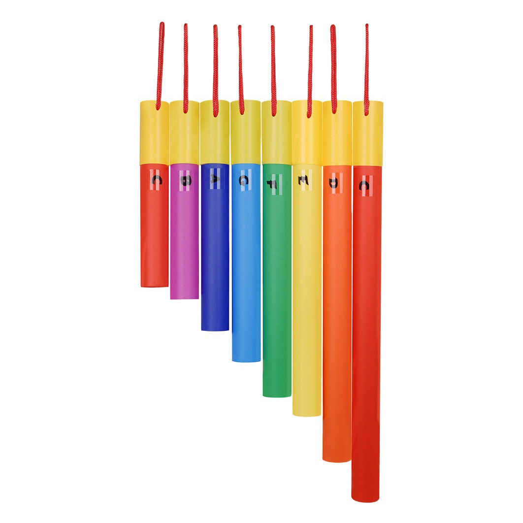 Orff percussion 8-tone barrel with handle color eight-tone tube early childhood education toys eight-tone barrel wholesale