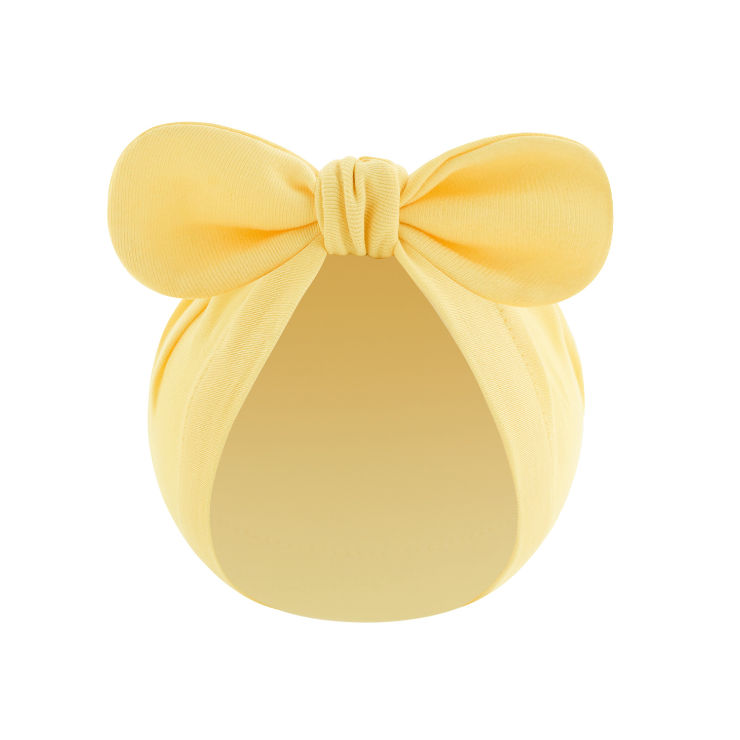 Picture of New children's solid color turtle cap baby Indian cap baby ball knotted cap ins Europe and America wholesale rabbit ear cap
