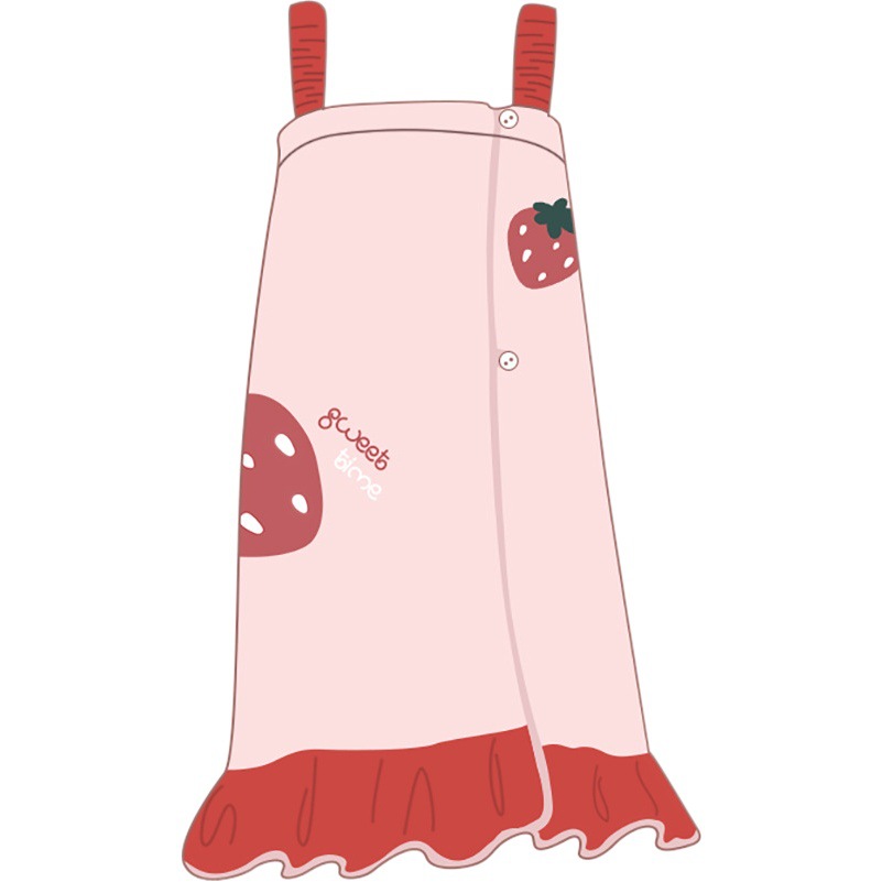 Picture of Bath Towel Absorbent Quick-drying Cute Coral Fleece Household Adult Autumn and Winter Sling Tube-length Wearing Bathrobe Women's Wrapping Bath Skirt