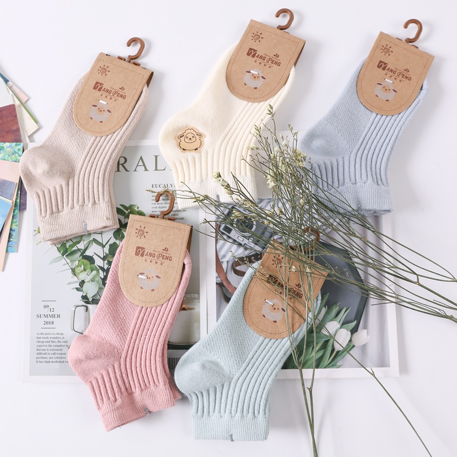 Solid Color Cotton Children's Socks Mesh Color Breathable Shallow Mouth Children's Boat Socks Student Socks Spring and Autumn Children's Socks Wholesale