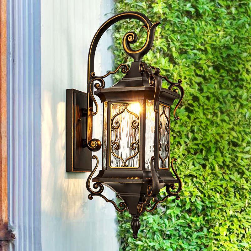 Picture of European Style Outdoor Wall Lights Waterproof Garden Lights Garden Villa Entrance Side Lights Super Bright Outdoor Balcony Exterior Wall Lights