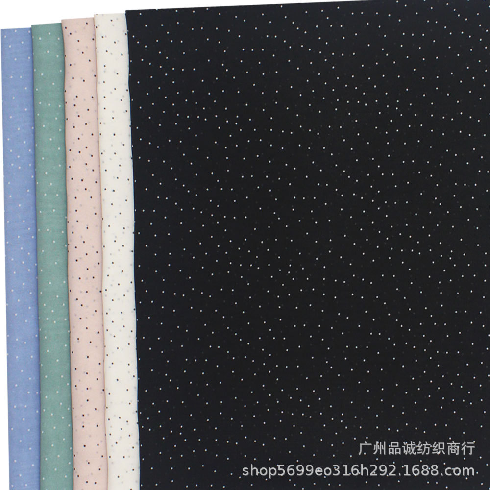 Pearl Chiffon Printed Small Dots and Disorderly Dots Chiffon Beads Printed Cloth Women's Dress Slip Skirt Sun-protective Clothing Fabric