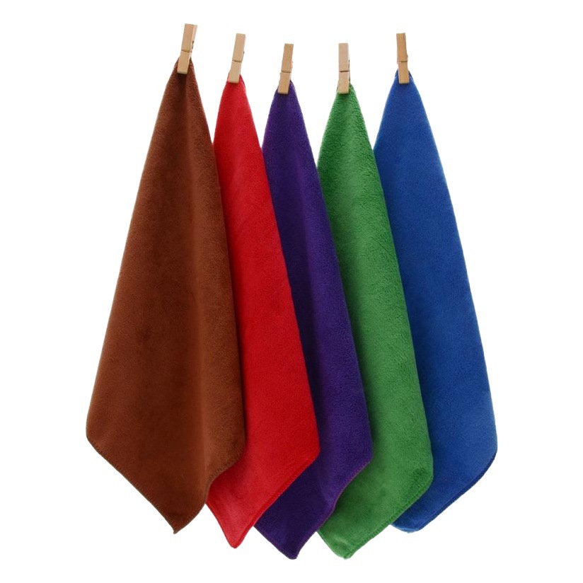 in stock Fine Fiber Thickened Hook Scrub Washing Towel Soft Absorbent Small Square Towel for Household Cleaning Business Super Car Washing