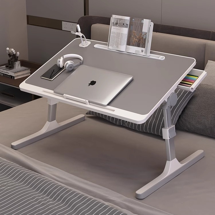 Picture of Small table on the bed, liftable computer desk, student dormitory folding table, simple home simple bedroom study desk