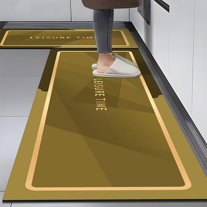 Picture of Absorbent Carpet Non-Slip Foot Mat Wash-Free Dirty-Resistant Household Erasable Absorbent Mat Kitchen Floor Mat Oil-proof Door Diatom Mud