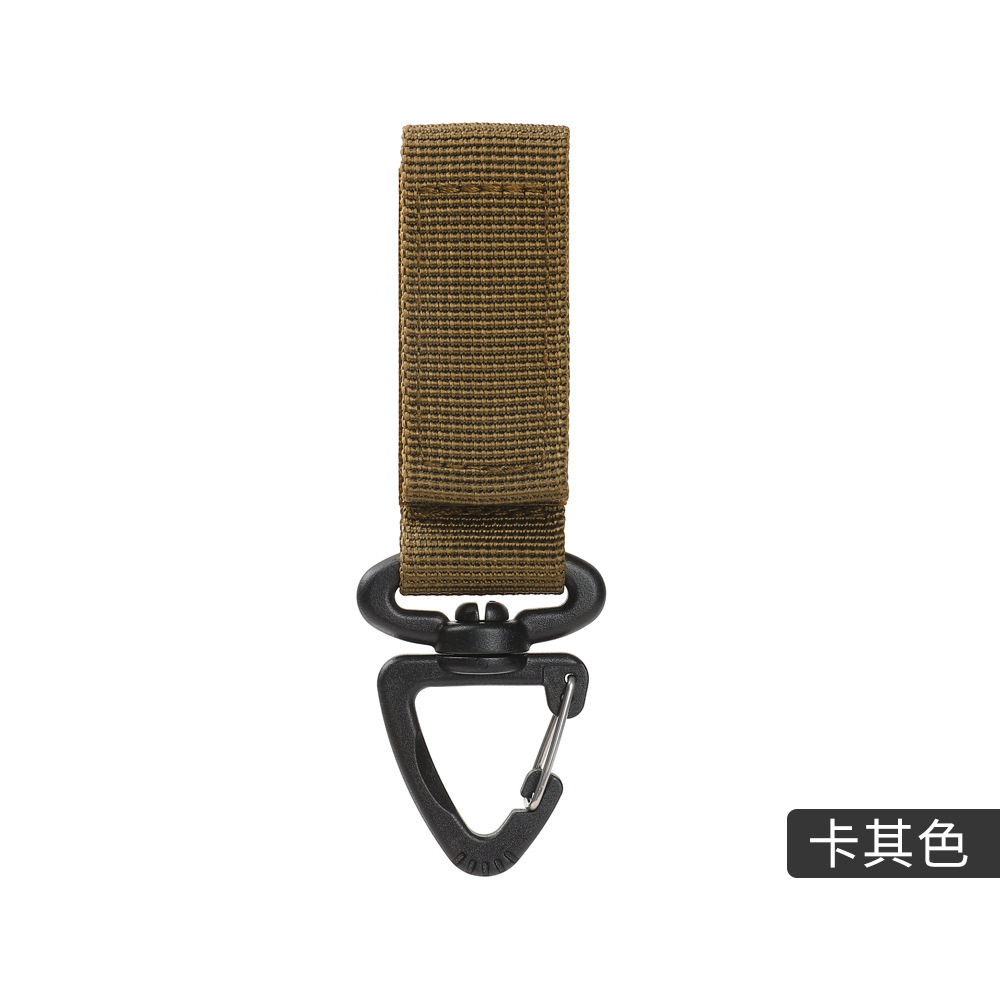 Picture of Outdoor Tactical 360-degree rotating triangle buckle multifunctional carabiner D-type hanging ring keychain
