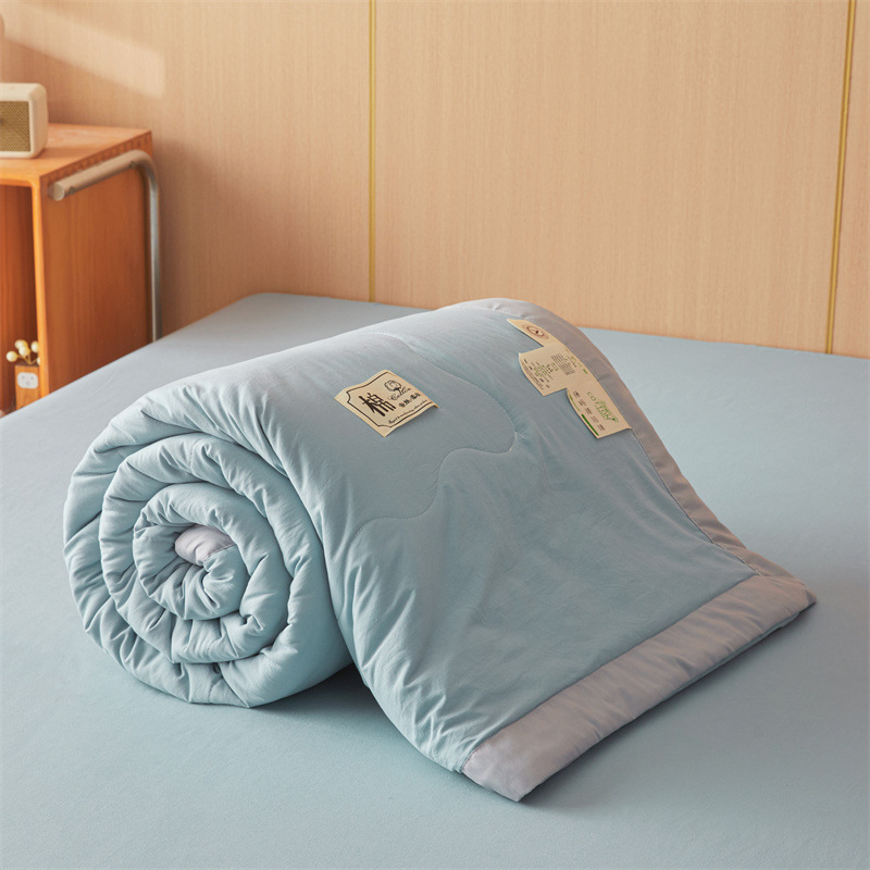 Picture of Class A Xinjiang cotton cotton summer quilt 100 cotton machine washable washable air conditioning single double summer thin quilt
