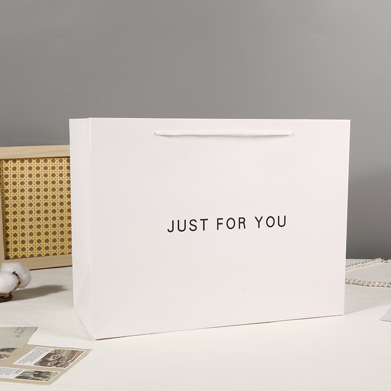 Picture of in stock Grey Marble Tote Bag Simple Business Tote Bag Square Gift Bag Hand Gift Bag Paper Bag