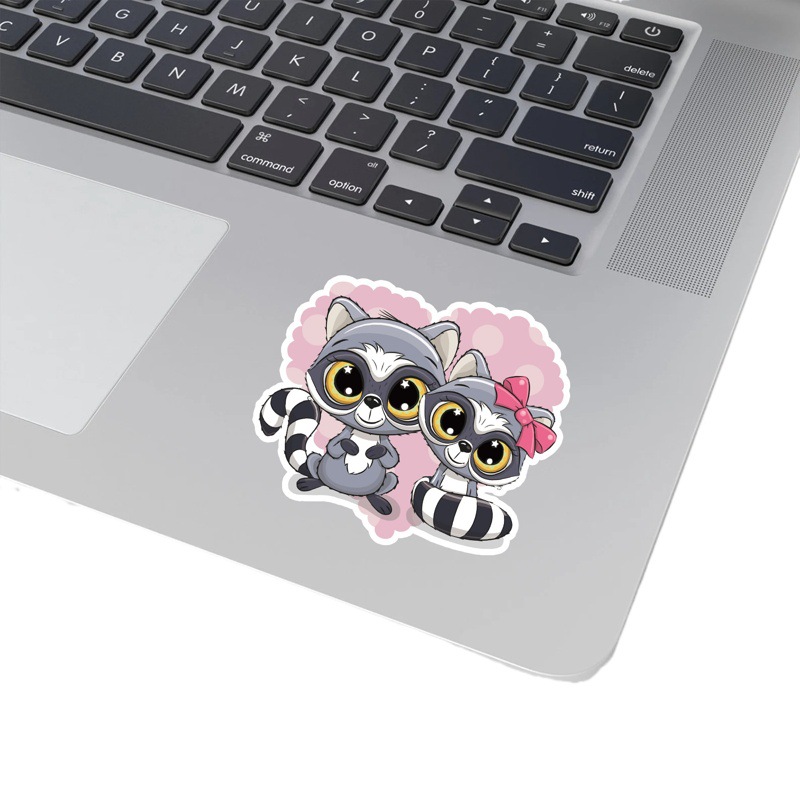 50 large-eyed animal graffiti stickers mobile phone computer Cup decoration stickers waterproof creative stationery stickers pen box