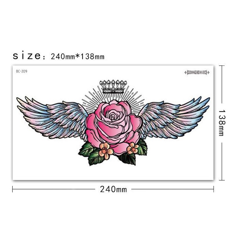 New Waterproof Flower Tattoo Sticker Fashion Sternum Party Prom Dress Ins Style Disposable Lasting Sticker