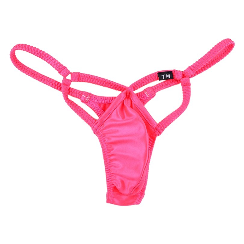 New men's thong boys fashion sexy hollow iron ring butterfly T pants low waist thin thong Retail Wholesale