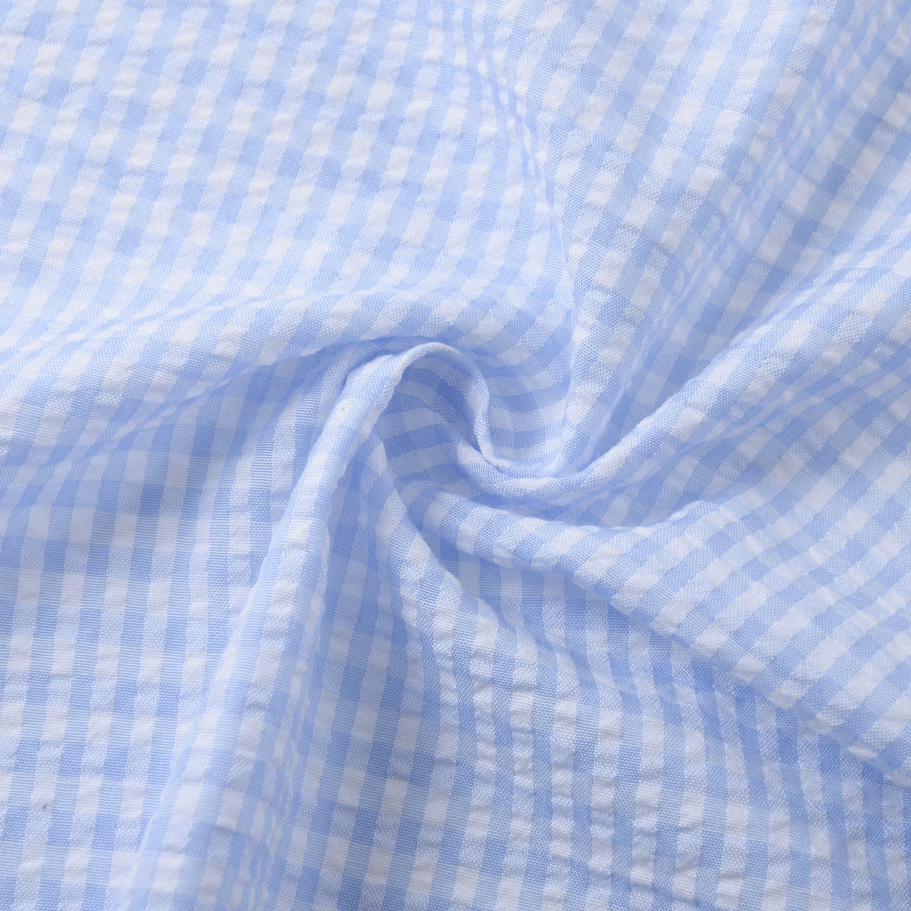 Picture of Polyester cotton yarn-dyed bubble plaid uniform shirt women's clothing children's clothing dress fabric bubble gauze plaid fabric