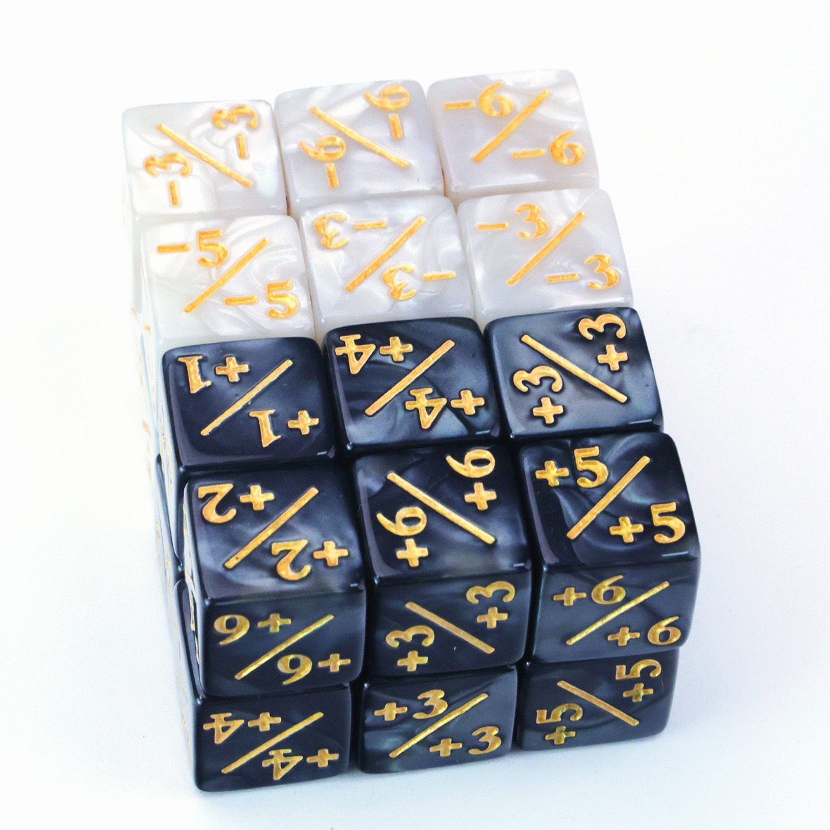 Picture of 16mm right angle two-color plus and minus number arithmetic dice color sieve throw