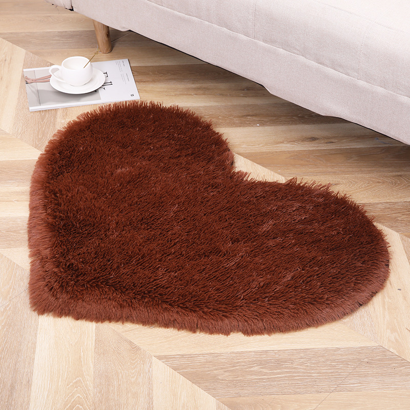 Picture of Modern Simple Silk Fool Love Carpet Bedroom PVpile Carpet Living Room Balcony Plush Mat Cross-border Supply