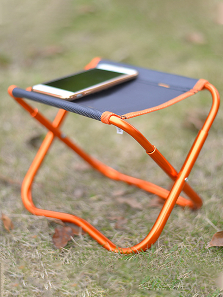 Picture of Aluminum Alloy Folding Stool Outdoor Portable Folding Stool Children's Folding Chair Mini Camping Fishing Little Mazar