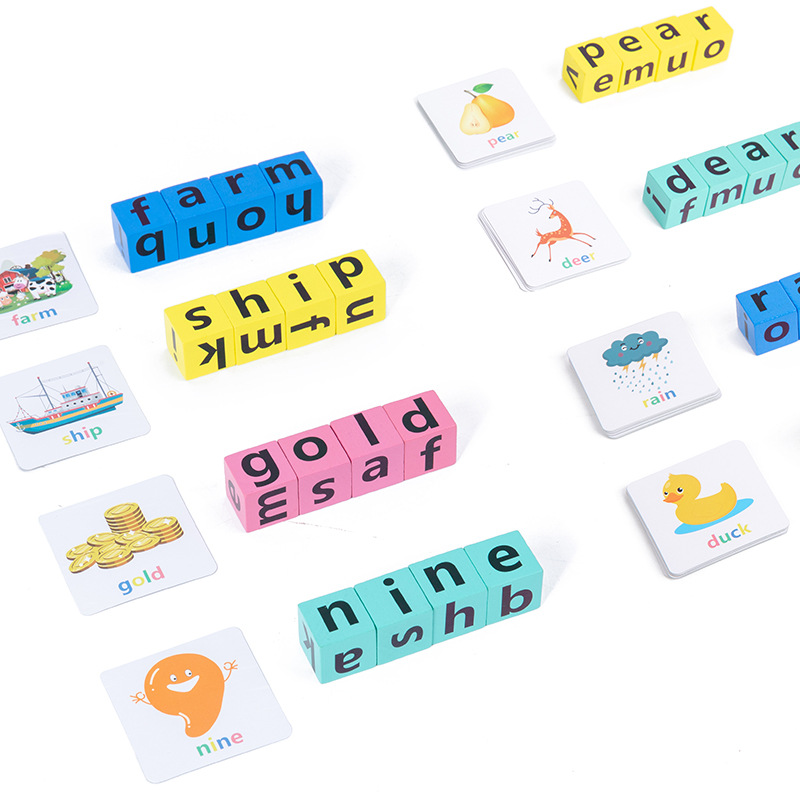 Picture of Cross-border children's desktop fun word puzzle game 0.15 children's puzzle early education educational wooden toys 3-6 years old
