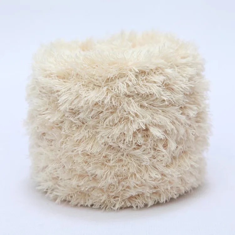 Picture of Crystal Coral Velvet Thick Thread Imitation Fur Scarf Hat Baby Baby Thread Hand-Knitted Wool Ball