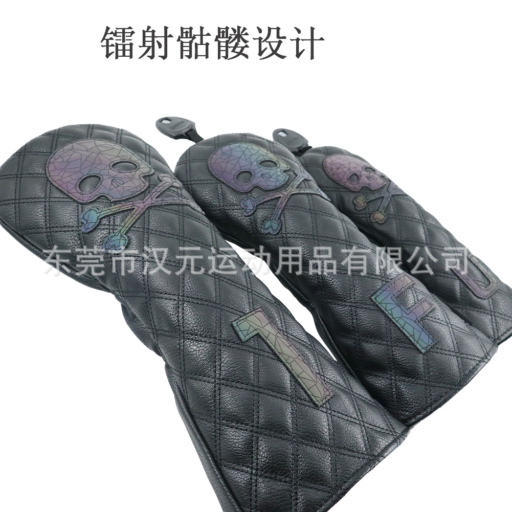Picture of Factory new golf club cover wooden pole cover head cover cap cover skull No. 1 wooden fairway wooden chicken leg outdoor