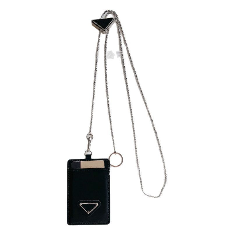 Picture of European and American Luxury Triangle Metal Chain Work Card Card Bag Trendy Card Case Hanging Neck Ins-style Crossbody ID Card
