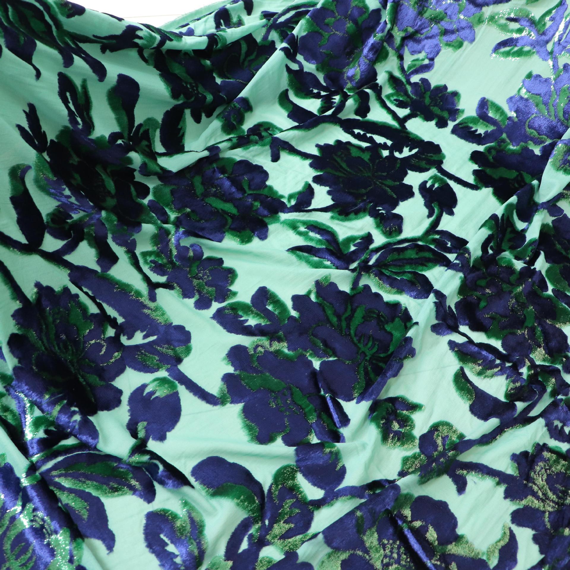 Factory Wholesale Direct Sales Woven Velvet Brocade Jacquard Nylon Velvet Velvet Fabric Haute Couture Dress Dress Cheongsam