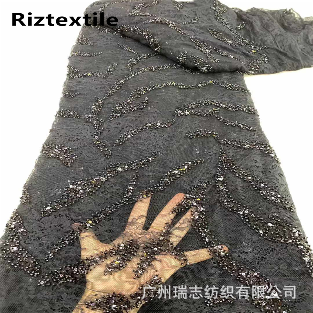 Bead Tube Embroidery Twill Embroidery Lace Fabric Sequin Embroidery Dress Dress Fashion Fabric Lace Fabric