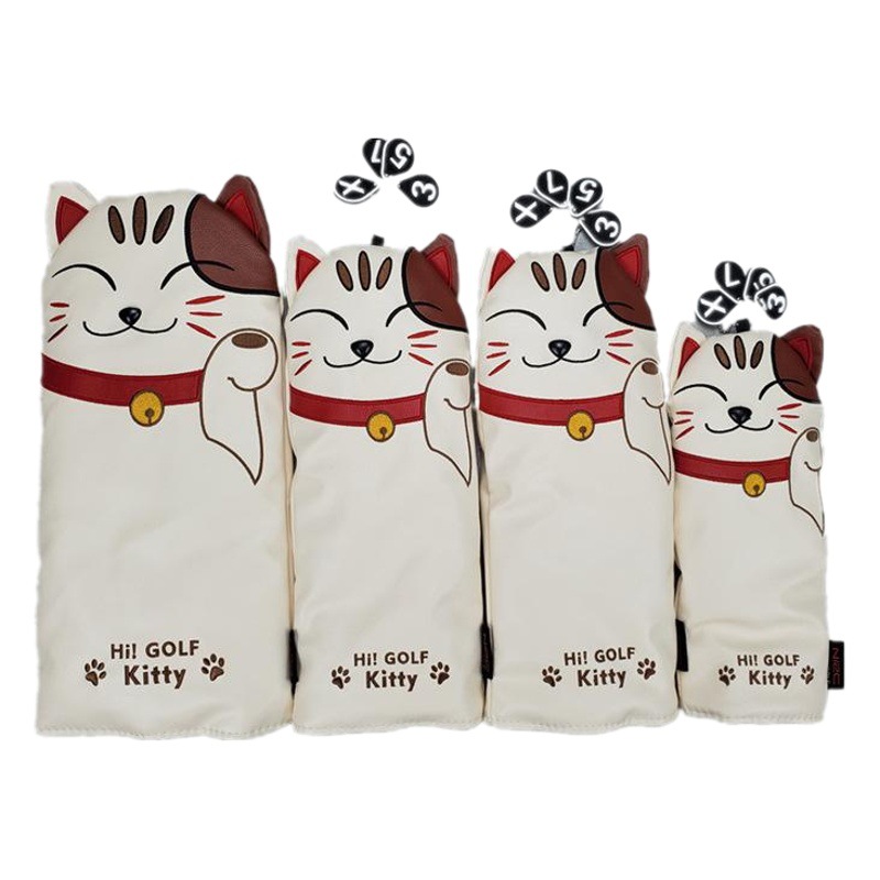 [Foreign Trade Hot Selling] Golf Cart Set Cats UT Wooden Cart Set One-word Putter Set Head Protective Cover