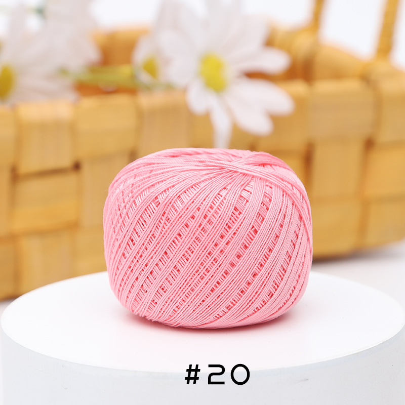 Picture of Warm Color No.10 Lace Strongly Twisted Mercerized Pearl Egyptian Long-staple Cotton Handmade Micro-hook Hand-bow Ball 20g Wool Ball