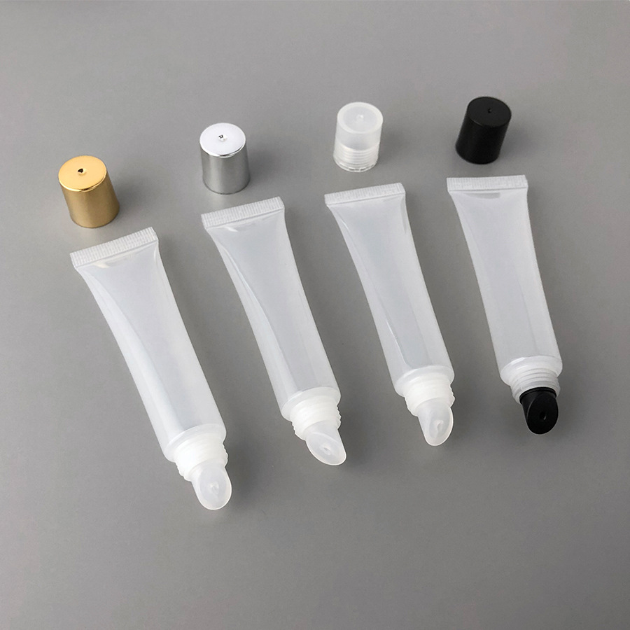 Picture of [Spot] 10g15g20g transparent white lipstick hose cosmetic hose packaging empty bottle lip gloss packaging
