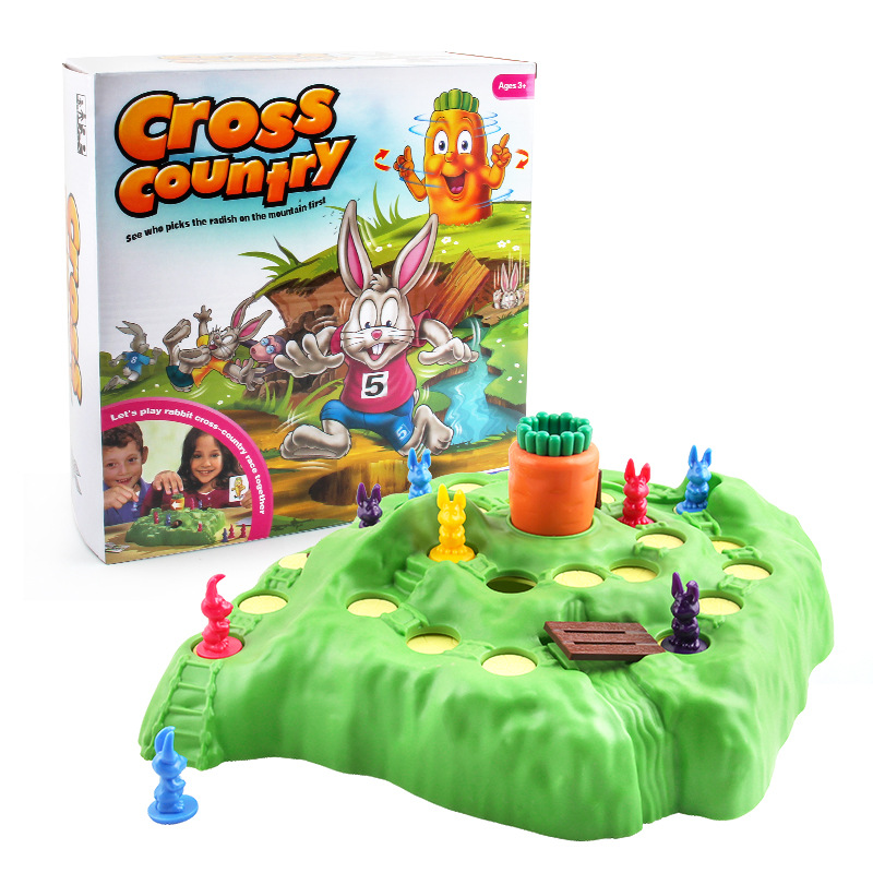 Picture of Board Game Checkers Toy Kids Adventure Trap Defend Turnip Rabbit Cross Country Fun Game Chess
