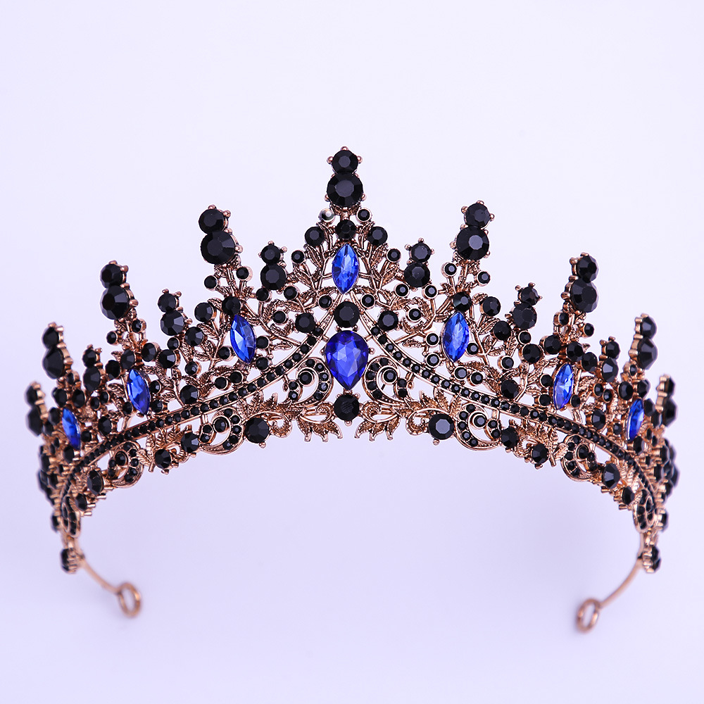 Picture of Bridal Crown New European-style headdress alloy with rhinestone crystal wedding dress accessories Amazon hair accessories