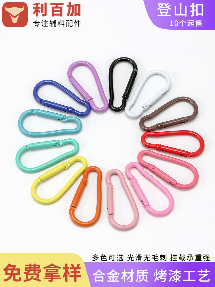 Picture of Color paint No. 5 gourd-shaped carabiner aluminum alloy jewelry accessories hand-adjusted water bottle keychain