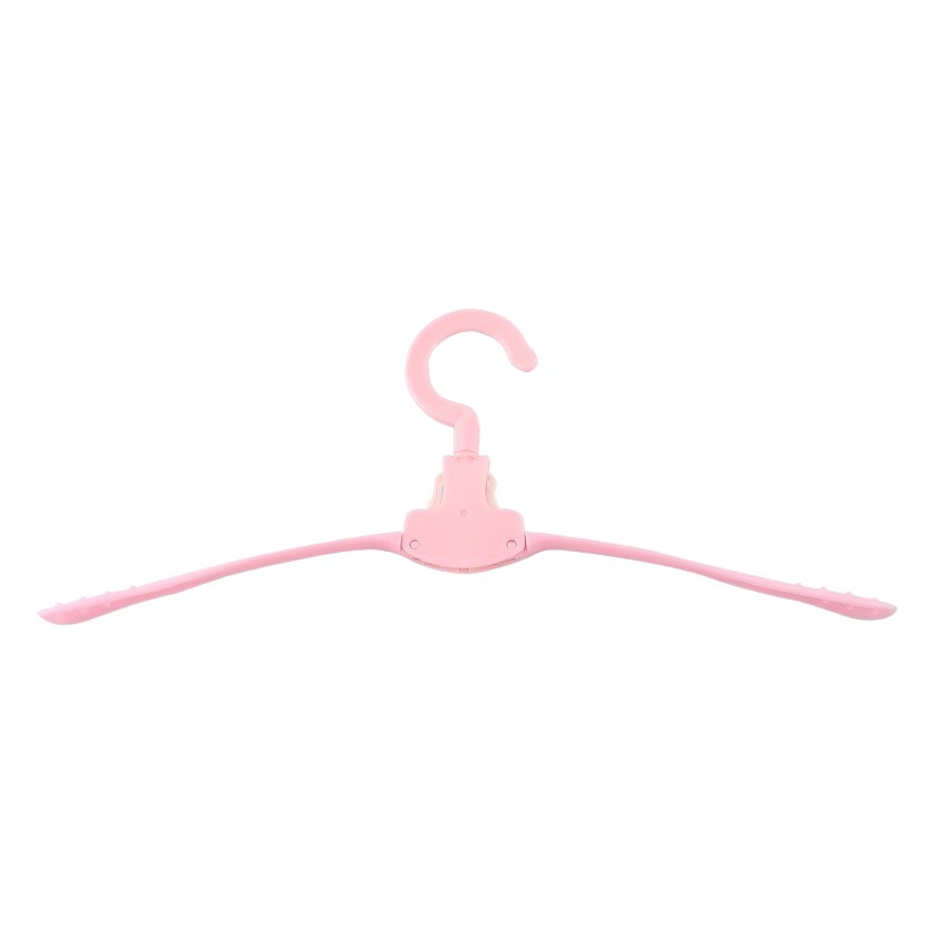 Tiktok folding hanger portable travel shrink hanger wide shoulder seamless household magic hanger drying rack wholesale