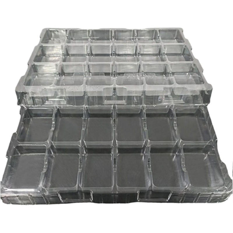 Transparent Blister Tray Digital Parts Compartment Packaging Blister Tray Anti-Static Tray Pvc Hardware Plastic with Lid