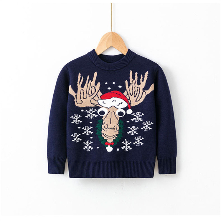 Picture of 2023 Europe and the United States new children's Christmas sweater children's clothing girls boys autumn and winter cartoon pullover sweater