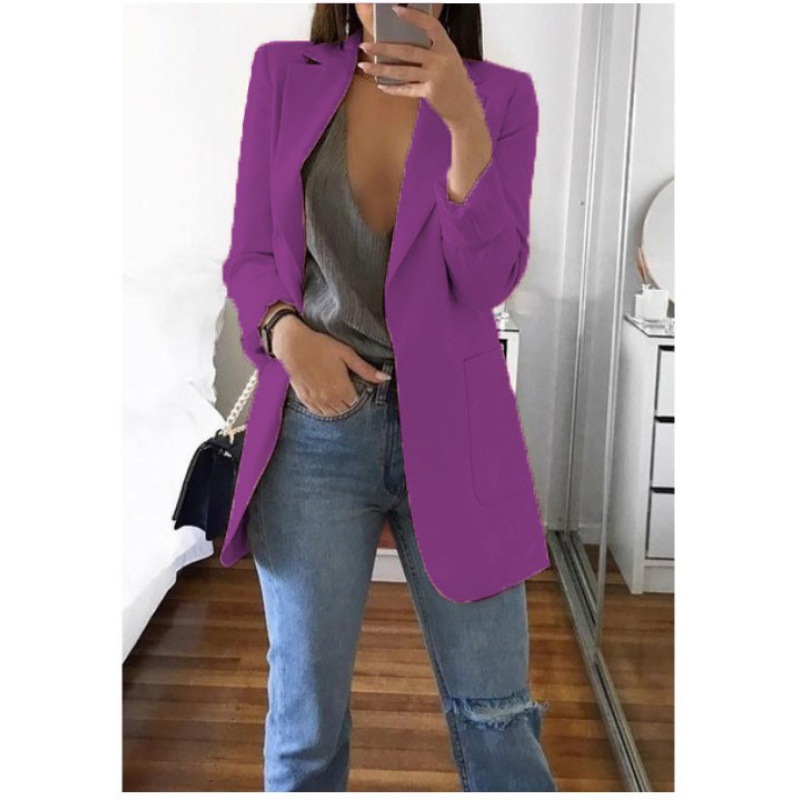 Picture of Wish Amazon 2021 European and American fashion lapel slim cardigan elegant suit jacket women