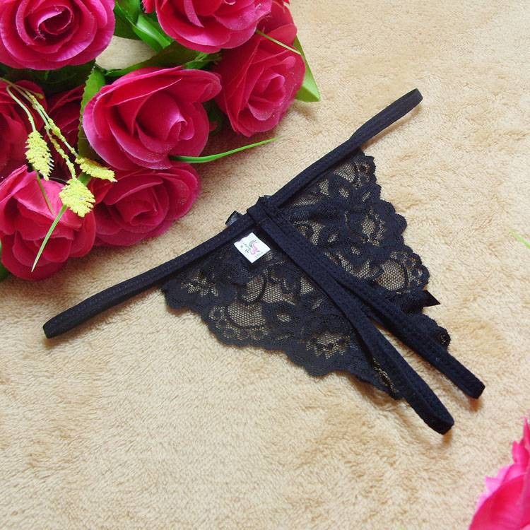 Picture of Ye Tingxiang Manufacturer Sexy Lingerie Women's Underwear Lace Transparent Crotch Lace Temptation Three-Point T-Pants Dropshipping