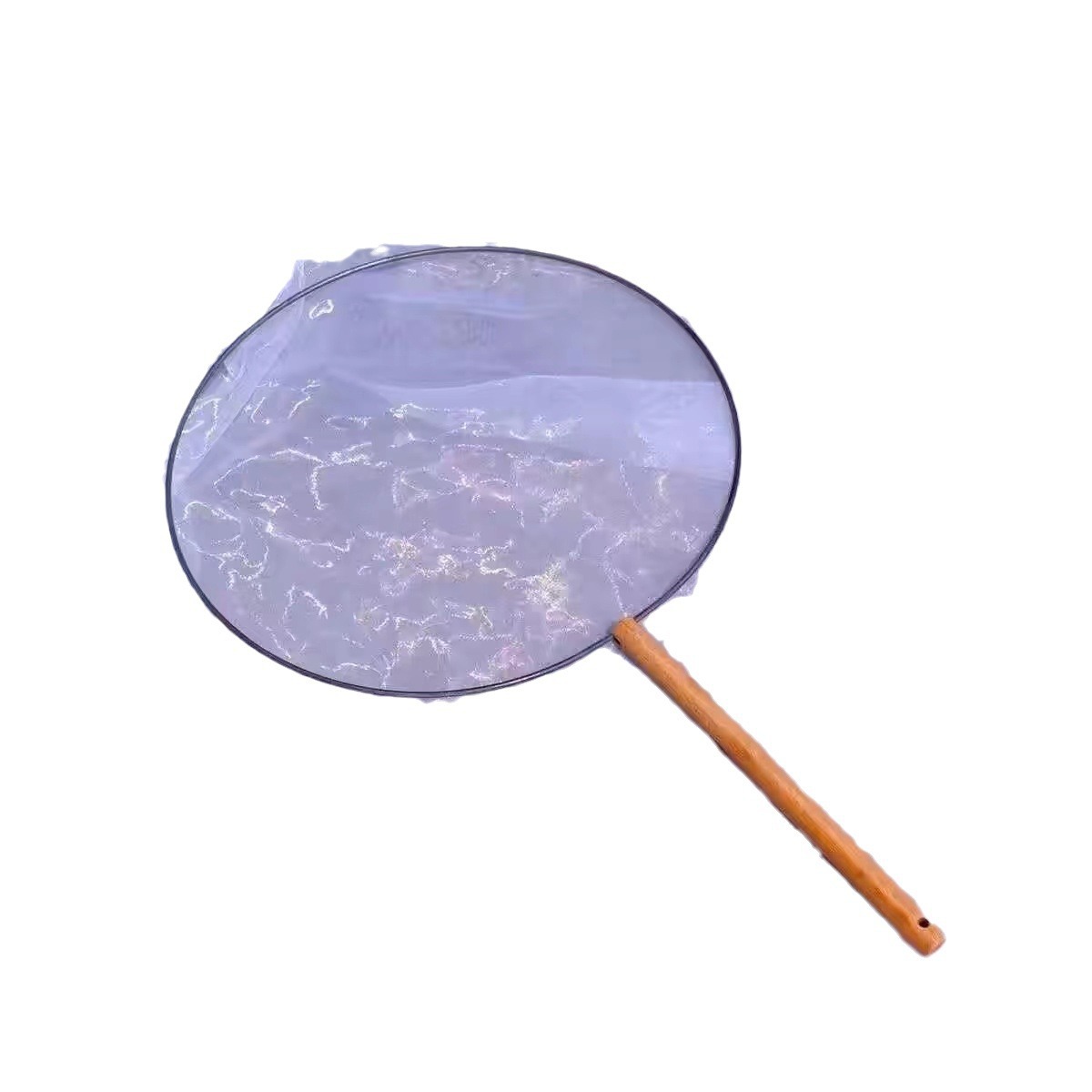 Picture of Ancient Style Round Fan Fan Frame Bride National Style Wedding Bouquet Frame Twist Stick Hand-Woven Material Package DIY Fan Frame
