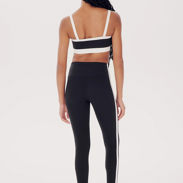 Autumn New Fashion Contrast Yoga Suit Two-Piece Sexy Women's Slimming Fitness Suit suit Outer Wear Yoga suit