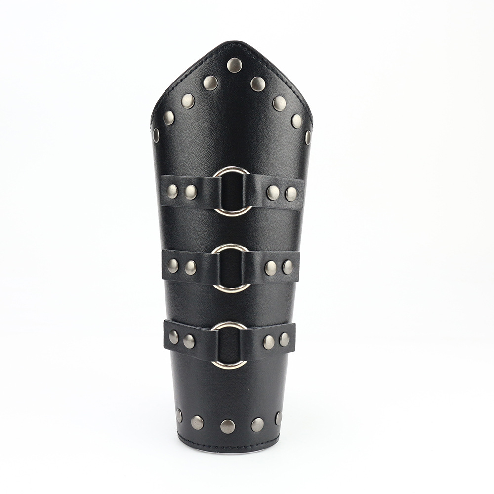 Picture of Cross-border Medieval Men's Leather Bracer Retro Punk Hand Guard Carnival cosplay Costume Accessories Arm Guard
