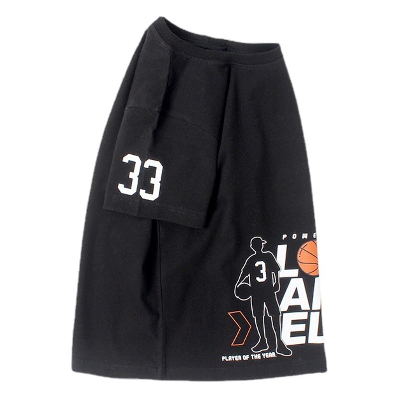 Summer children's clothing new children's cotton short sleeve big children's basketball sports quick-drying top boys short sleeve T-shirt wholesale
