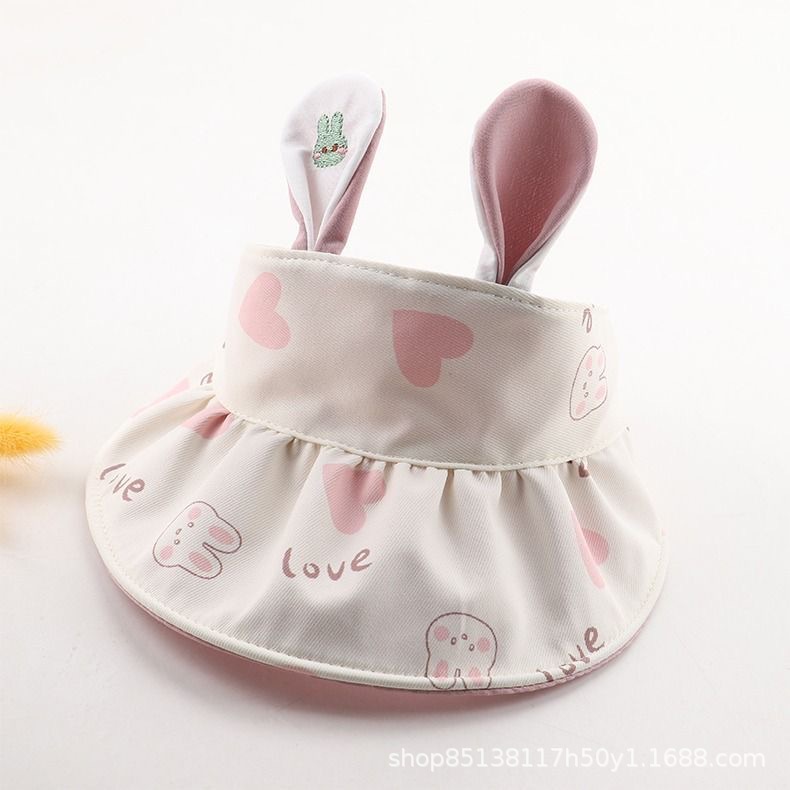 Picture of Rabbit Baby hat summer empty top hat baby big brim sun protection hat boys and girls toddler beach sun hat cute