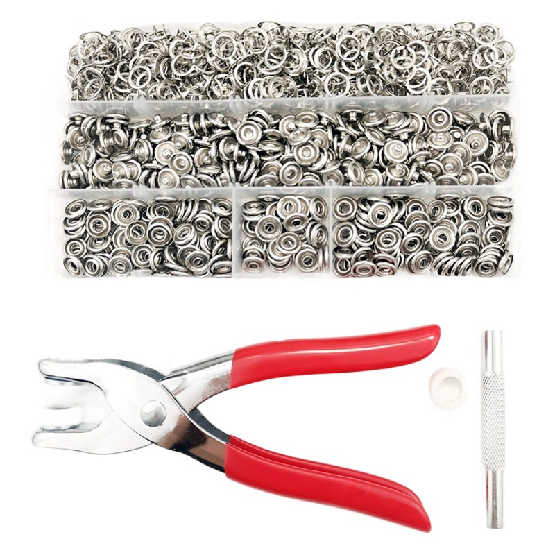 9.5mm Hollow Five-Prong Buckle Installation Tool Pliers Stainless Steel Five-Prong Snap Fastener Metal Snap Button