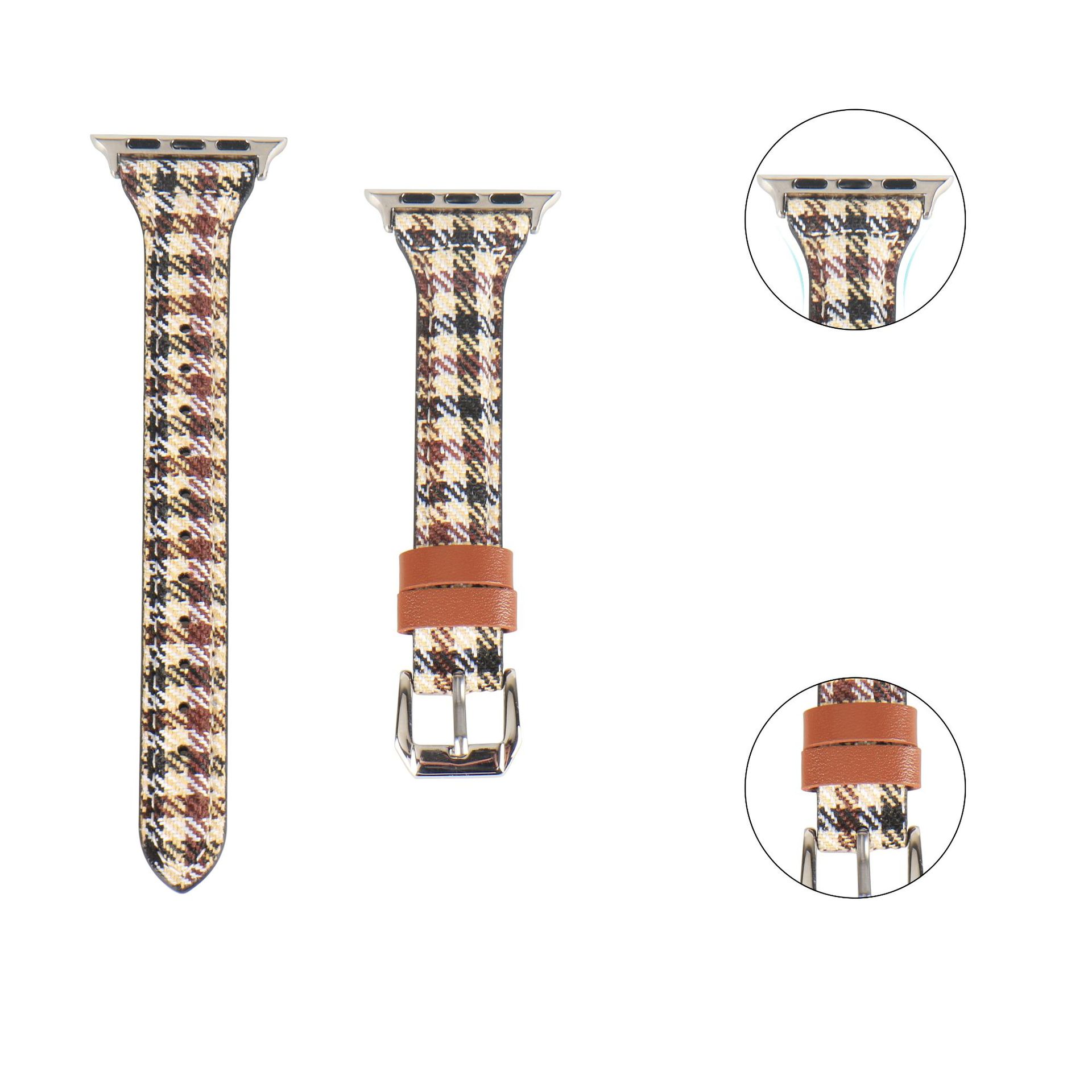 Picture of Suitable for Apple Watch Strap Leather Small Waist appleiwatchs1098765ultra Thin Strap Autumn and Winter