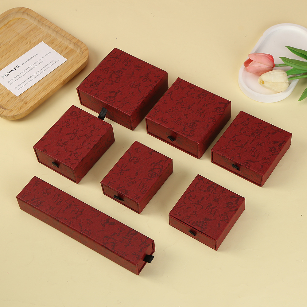 Jewelry Packaging Box Bracelet Pendant Drawer Box Jewelry High Retro Packaging Box Factory in stock Cosmetic Box